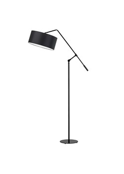 Czarna lampa stojąca z abażurem LIBERIA z regulowanym kątem padania światła ze sklepu Lysne w kategorii Lampy podłogowe - zdjęcie 181818313