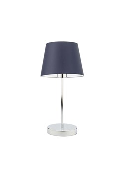 Chromowana lampka nocna stołowa z granatowym abażurem SIENA ze sklepu Lysne w kategorii Lampy stołowe - zdjęcie 181819560