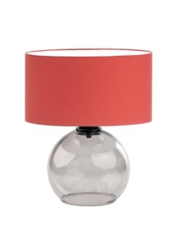 Czerwona lampa stołowa do salonu ze szklaną podstawą LUTON ze sklepu Lysne w kategorii Perfumy damskie - zdjęcie 181820710