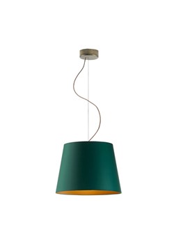 Nowoczesna lampa wisząca do salonu TUNIS GOLD z zielonobutelkowym abażurem ze sklepu Lysne w kategorii Lampy wiszące - zdjęcie 181820742