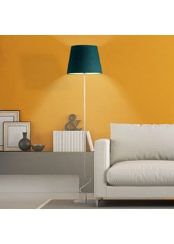 Srebrna lampa podłogowa do salonu SURAT VELUR ze sklepu Lysne w kategorii Lampy podłogowe - zdjęcie 181821900