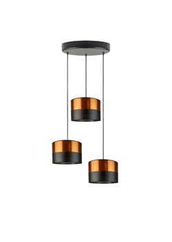 Lampa wisząca 3-płomienna w kolorze czarno-miedzianym PUEBLO GLAM ze sklepu Lysne w kategorii Lampy wiszące - zdjęcie 181822380