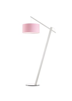 Drewniana lampa stojąca z różowym abażurem TORINO ze sklepu Lysne w kategorii Lampy podłogowe - zdjęcie 181822800