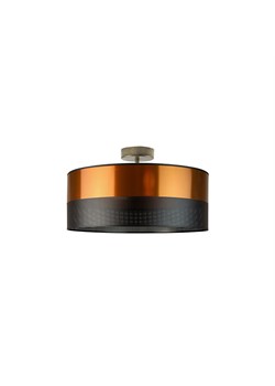 Lampa sufitowa WENECJA GLAM fi - 40 cm - kolor miedziany z czarnym ażurem ze sklepu Lysne w kategorii Lampy sufitowe - zdjęcie 181822931