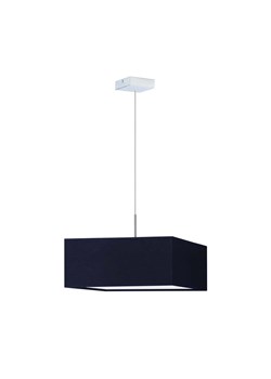 Kwadratowa lampa wisząca z granatowym abażurem 40x40 cm BOGOTA - kolor granatowy ze sklepu Lysne w kategorii Lampy wiszące - zdjęcie 181823141