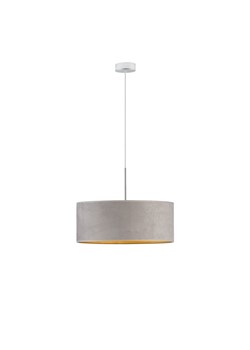 Lampa wisząca do salonu SINTRA VELUR fi - 50 cm kolor szary ze złotym wnętrzem ze sklepu Lysne w kategorii Lampy wiszące - zdjęcie 181823250