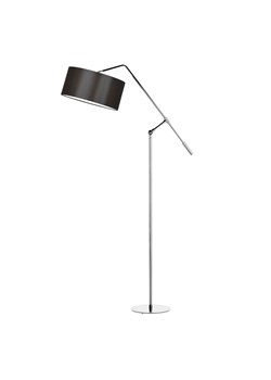 Regulowana lampa stojąca do sypialni LIBERIA w stylu klasycznym z brązowym abażurem 40 cm ze sklepu Lysne w kategorii Lampy podłogowe - zdjęcie 181823631