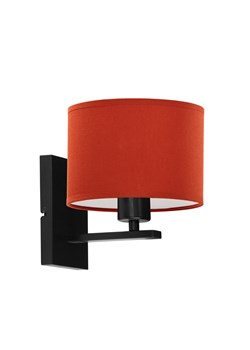 Nowoczesna lampka ścienna nad łóżko ELVORA z czerwonym abażurem ze sklepu Lysne w kategorii Lampy ścienne - zdjęcie 181824341