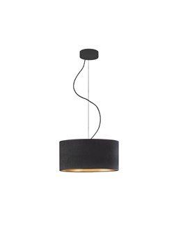 Żyrandol z welurowym kloszem o złotym wnętrzu HAJFA VELUR fi - 30 cm ze sklepu Lysne w kategorii Lampy wiszące - zdjęcie 181824511