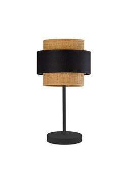 Czarna lampka nocna boho rattanowa NICEA BOHO II ze sklepu Lysne w kategorii Lampy stołowe - zdjęcie 181824762