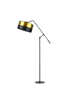 Nowoczesna lampa stojąca z regulowanym ramieniem LIBERIA GLAM czarno-złota ze sklepu Lysne w kategorii Lampy podłogowe - zdjęcie 181824861