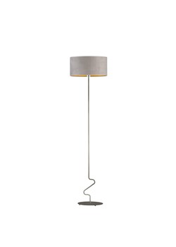 Szara lampa stojąca z welurowym abażurem JERSEY VELUR ze sklepu Lysne w kategorii Lampy podłogowe - zdjęcie 181825970
