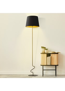 Czarna lampa stojąca do czytania w salonie SURAT GOLD ze sklepu Lysne w kategorii Lampy podłogowe - zdjęcie 181825983