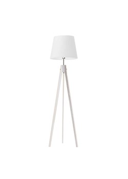 Biało-różowa lampa podłogowa z drewnianymi nogami ARUBA ze sklepu Lysne w kategorii Lampy podłogowe - zdjęcie 181826073