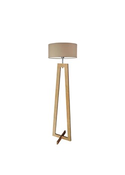 Drewniana lampa stojąca do salonu w kolorze beżowym BALI ze sklepu Lysne w kategorii Lampy podłogowe - zdjęcie 181826222
