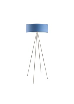 Chromowana lampa podłogowa do pokoju dziecka IBIZA z niebieskim abażurem ze sklepu Lysne w kategorii Lampy dziecięce - zdjęcie 181826393