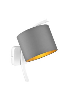 Skandynawska lampa ścienna TEKSAS GOLD z abażurem ze złotym wnętrzem ze sklepu Lysne w kategorii Lampy ścienne - zdjęcie 181827314