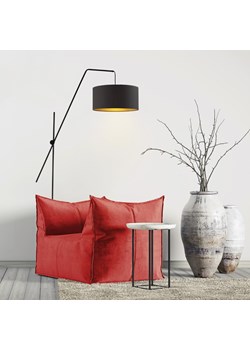 Nowoczesna lampa podłogowa na wysięgniku z czarnym abażurem BILBAO GOLD ze sklepu Lysne w kategorii Lampy podłogowe - zdjęcie 181827481