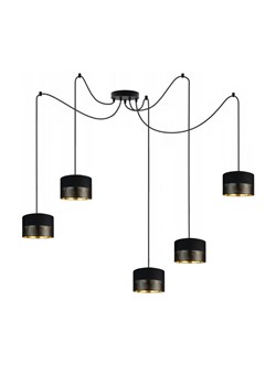 5-punktowa lampa wisząca pająk WAIKIKI W5 GLAM czarno-złote klosze ze sklepu Lysne w kategorii Lampy wiszące - zdjęcie 181827603