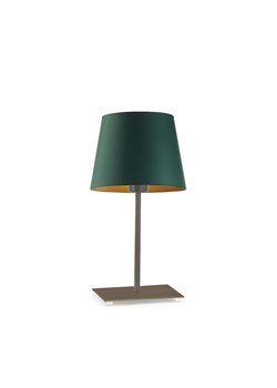 Elegancka lampa stołowa LED do salonu GENUA GOLD abażur zieleń butelkowa ze sklepu Lysne w kategorii Lampy stołowe - zdjęcie 181829713