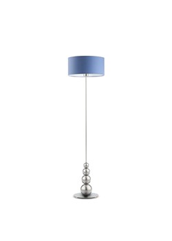 Srebrna lampa stojąca do pokoju dziecka ROMA z niebieskim abażurem ze sklepu Lysne w kategorii Lampy dziecięce - zdjęcie 181830702