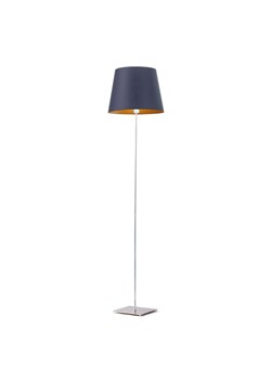 Abażurowa lampa stojąca na chromowanym stelażu PALERMO GOLD ze sklepu Lysne w kategorii Lampy podłogowe - zdjęcie 181830741