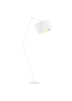 Biała lampa podłogowa na długim wysięgniku OSAKA GOLD ze sklepu Lysne w kategorii Lampy podłogowe - zdjęcie 181831204