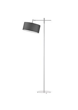 Srebrna lampa stojąca w stylu skandynawskim MELTON z regulacją kąta padania światła ze sklepu Lysne w kategorii Lampy podłogowe - zdjęcie 181831590