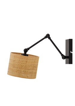 Rattanowy kinkiet z regulowanym ramieniem w stylu boho TULON BOHO ze sklepu Lysne w kategorii Lampy ścienne - zdjęcie 181831641