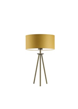 Designerska lampka nocna do sypialni ALTA z musztardowym abażurem ze sklepu Lysne w kategorii Lampy stołowe - zdjęcie 181832100