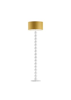 Biała lampa podłogowa do salonu GIZA z ozdobnym stelażem ze sklepu Lysne w kategorii Lampy podłogowe - zdjęcie 181832222