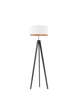 Drewniana lampa podłogowa w stylu skandynawskim HAITI GOLD ze sklepu Lysne w kategorii Lampy podłogowe - zdjęcie 181832761