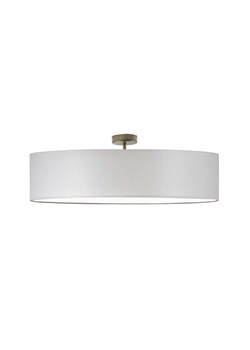 Okrągła lampa sufitowa LED do sypialni GRENADA  fi - 80 cm - kolor jasny szary ze sklepu Lysne w kategorii Lampy sufitowe - zdjęcie 181835573