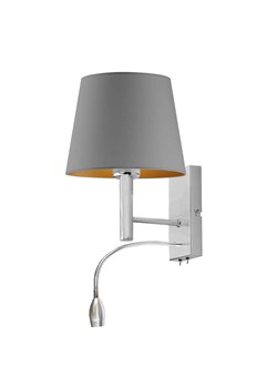 Chromowana lampa ścienna LED AUSTIN GOLD Czarna lampa ścienna z dodatkowym światłem LED ze sklepu Lysne w kategorii Lampy ścienne - zdjęcie 181837583