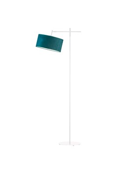 Biała lampa podłogowa na wysięgniku MELTON VELUR ze sklepu Lysne w kategorii Lampy podłogowe - zdjęcie 181837851