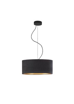 Żyrandol do jadalni nad stół HAJFA VELUR fi - 40 cm - kolor czarny ze złotym wnętrzem ze sklepu Lysne w kategorii Lampy wiszące - zdjęcie 181838311