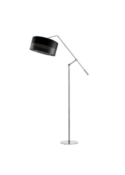 Srebrna lampa stojąca na wysięgniku do czytania w sypialni LIBERIA GLAM ze sklepu Lysne w kategorii Lampy podłogowe - zdjęcie 181838432