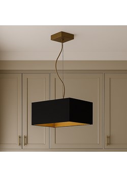 Nowoczesna lampa wisząca czarna SANGRIA GOLD z abażurem ze złotym wnętrzem ze sklepu Lysne w kategorii Lampy wiszące - zdjęcie 181839630