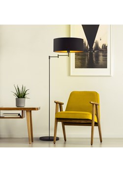 Czarna lampa stojąca LED do czytania w salonie CANCUN GOLD ze sklepu Lysne w kategorii Lampy podłogowe - zdjęcie 181839792