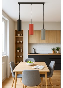Brązowa lampa wisząca do jadalni BORNEO ze sklepu Lysne w kategorii Lampy wiszące - zdjęcie 181841092