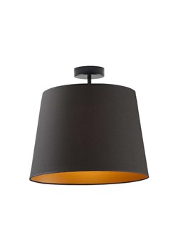 Czarna lampa sufitowa KAIR GOLD do salonu z abażurem ze złotym wnętrzem ze sklepu Lysne w kategorii Lampy sufitowe - zdjęcie 181842611