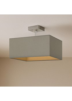 Skandynawska lampa sufitowa kwadratowa do sypialni szara 40x40 cm ALBA GOLD ze sklepu Lysne w kategorii Lampy sufitowe - zdjęcie 181843114