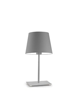 Srebrna lampka nocna szara skandynawska GENUA ze sklepu Lysne w kategorii Lampy stołowe - zdjęcie 181843320