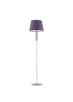 Srebrna lampa stojąca z fioletowym abażurem SEUL ze sklepu Lysne w kategorii Lampy podłogowe - zdjęcie 181843993