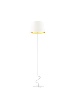 Biała lampa podłogowa do salonu SURAT GOLD ze sklepu Lysne w kategorii Lampy podłogowe - zdjęcie 181844114