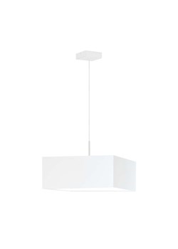 Biała lampa wisząca do sypialni z abażurem o regulowanej długości BOGOTA - kolor biały ze sklepu Lysne w kategorii Lampy wiszące - zdjęcie 181845834