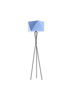Czarna lampa podłogowa do pokoju dziecka DAKAR z niebieskim abażurem ze sklepu Lysne w kategorii Lampy dziecięce - zdjęcie 181846072