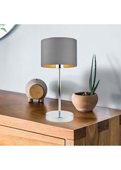 Lampa stołowa nocna skandynawska szara NICEA GOLD ze sklepu Lysne w kategorii Lampy stołowe - zdjęcie 181846271
