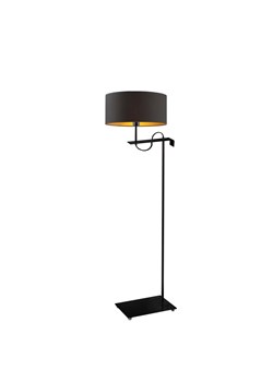 Czarna lampa stojąca do salonu w stylu glamour KAMERUN GOLD ze sklepu Lysne w kategorii Lampy podłogowe - zdjęcie 181848073