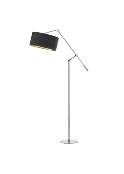 Czarna lampa stojąca z wysięgnikiem LIBERIA VELUR ze sklepu Lysne w kategorii Lampy podłogowe - zdjęcie 181848200